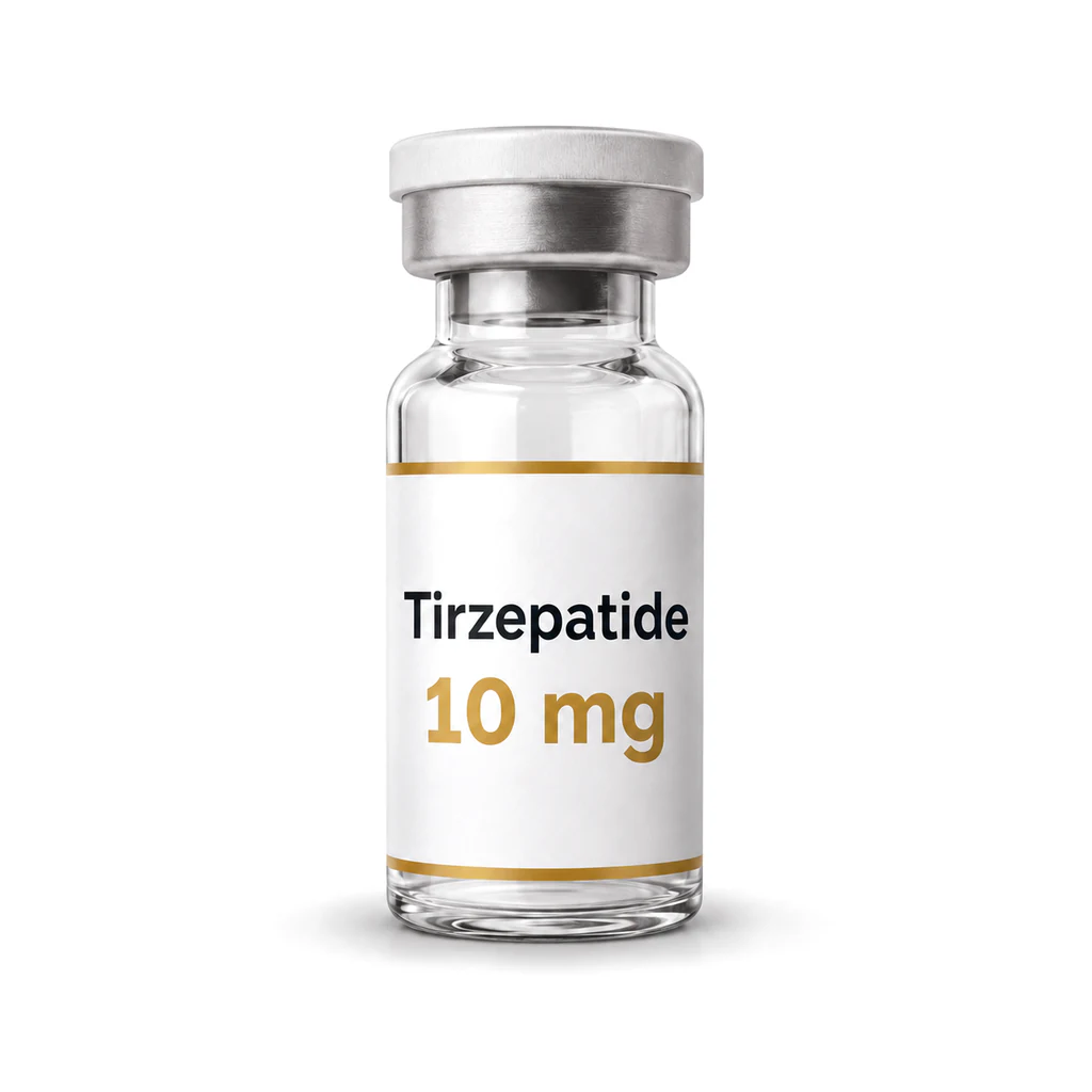 Tirzepatide 10mg research peptide vial